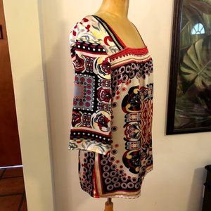 NY Collection Colorful Blouse